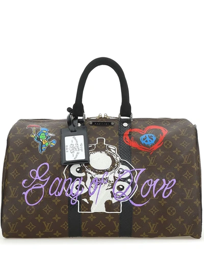 LV Speedy Teddy of Philip Karto - Louis Vuitton customized bag with python  and silver details 35 cm for women