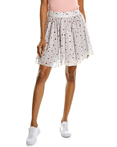 Tags Woven Print Skirt In White