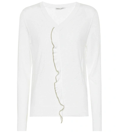 Agnona Cashmere, Wool And Silk Sweater In White