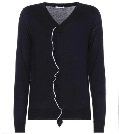 Agnona Cashmere, Wool And Silk Sweater In Blue