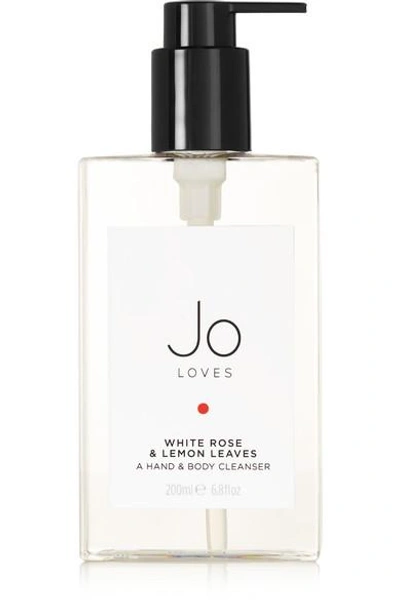 Jo Loves White Rose & Lemon Leaves Hand & Body Cleanser, 200ml - Colorless