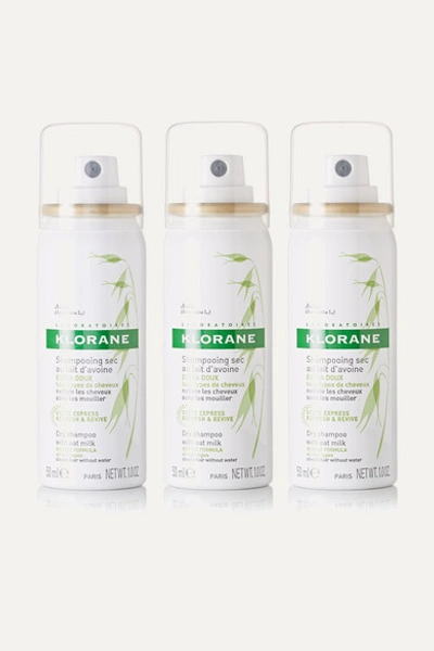 Klorane Dry Shampoo With Oat Milk, 3 X 50ml In Colorless