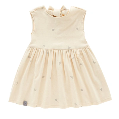 Omamimini Kids' Fit & Flare Jersey Dress In White