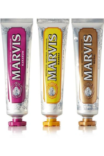 Marvis Royal, Karakum And Rambas Toothpaste Trio, 3 X 75ml - One Size In Colorless