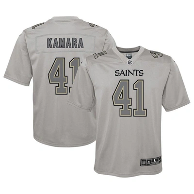 Nike Kids' Youth  Alvin Kamara Grey New Orleans Saints Atmosphere Game Jersey