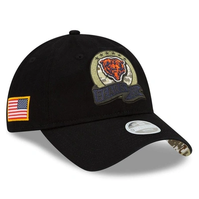 New Era Black Chicago Bears 2022 Salute To Service 9twenty Adjustable Hat