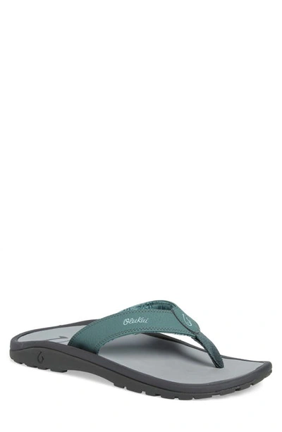 Olukai Ohana Flip Flop In Star Pine / Sharkskin