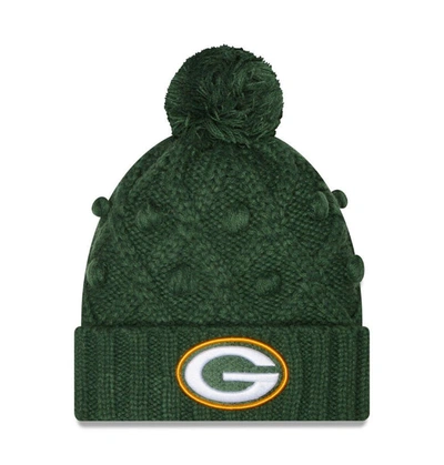 New Era Green Green Bay Packers Toasty Cuffed Knit Hat With Pom