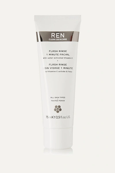 Ren Skincare Flash Rinse 1 Minute Facial, 75ml In Colorless
