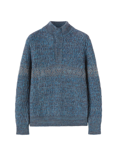Loro Piana Men's Mezzocollo Cashmere-silk Knit Sweater In Neutral