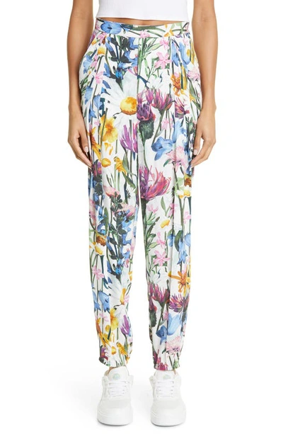 Stella Mccartney Floral-print Pleated Straight-leg Trousers In 8475 Multicolor
