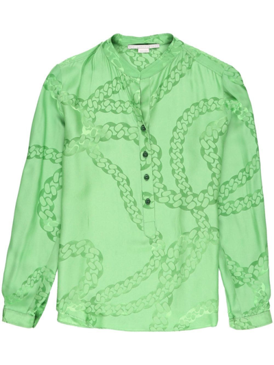 Stella Mccartney Chain Jacquard Shirt In Bright Green