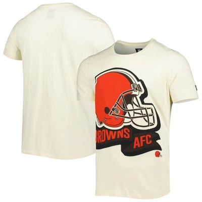 New Era Cream Cleveland Browns Sideline Chrome T-shirt