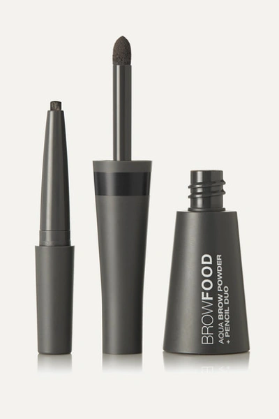 Lashfood Browfood Aqua Brow Powder + Pencil Duo - Charcoal In Charcoal