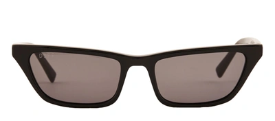 Diff Futuristic Lover Black Cat Eye Sunglasses In Grey