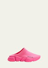 Balenciaga Speed Knit Sneaker Mules In Fuchsia