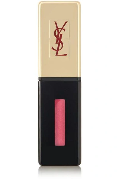 Saint Laurent Rouge Pur Couture Lip Lacquer Glossy Stain - Rose Tempura 13 In Pink