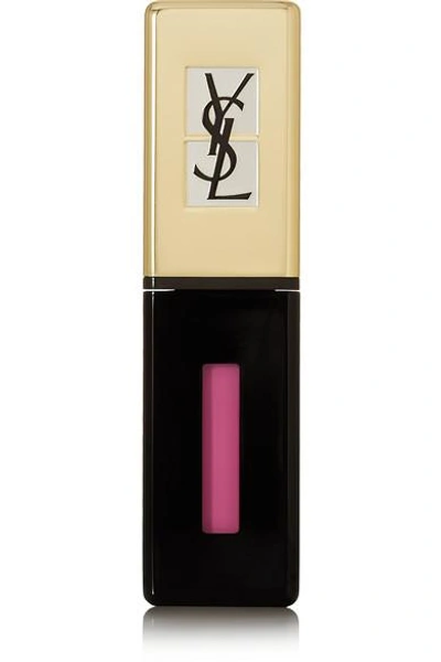 Saint Laurent Rouge Pur Couture Lip Lacquer Glossy Stain - Misty Pink 206 In Bright Pink