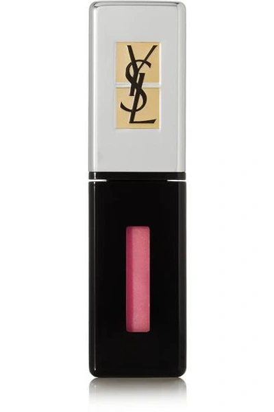 Saint Laurent Rouge Pur Couture Lip Lacquer Glossy Stain - Eau De Corail 203 In Pink