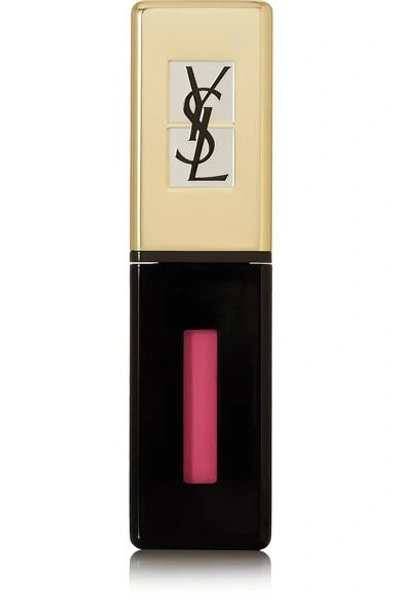 Saint Laurent Rouge Pure Couture Glossy Stain Pop Water - Onde Rose 204 In Pastel Pink