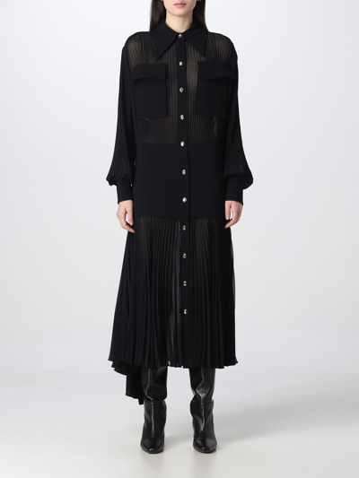 Proenza Schouler Dress In Pleated Fabric In Black