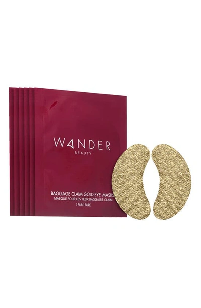 Wander Beauty Baggage Claim Gold Eye Masks X 6 - One Size In Default Title