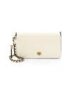 Coach Signature Embossed Leather Crossbody Bag In Chalk