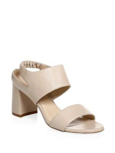 Stuart Weitzman Erica Elastic Strap Block-heel Sandal In Petra