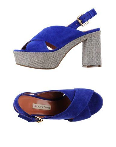 L'autre Chose Sandals In Bright Blue