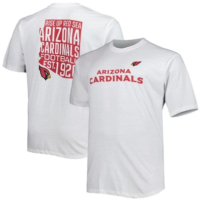 Fanatics Branded White Arizona Cardinals Big & Tall Hometown Collection Hot Shot T-shirt