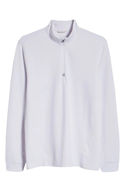 Cutter & Buck Traverse Regular Fit Quarter Zip Pullover In White