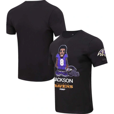 Pro Standard Lamar Jackson Black Baltimore Ravens Player Avatar Graphic T-shirt