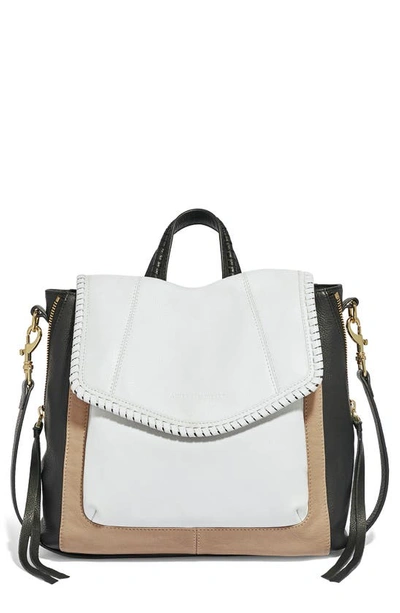 Aimee Kestenberg All For Love Convertible Leather Backpack In Oat Colorblock