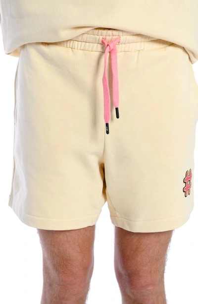 D.rt Hashtag Tie Waist Cotton Shorts In Cream