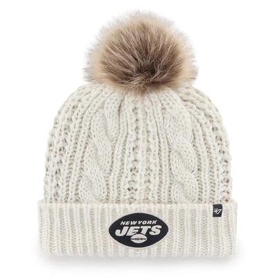 47 ' Cream New York Jets Meeko Cuffed Knit Hat