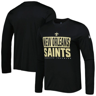 New Era Black New Orleans Saints Combine Authentic Offsides Long Sleeve T-shirt