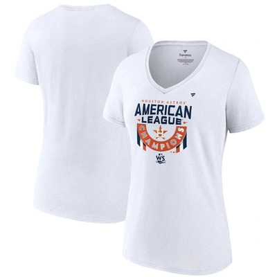 Fanatics Branded White Houston Astros 2022 American League Champions Locker Room Plus Size V-neck T-