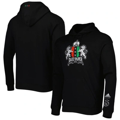 Adidas Originals Adidas Black Ajax Daily Paper Pullover Hoodie