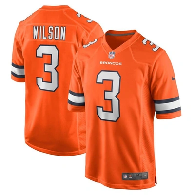 Nike Russell Wilson Orange Denver Broncos Alternate Game Jersey