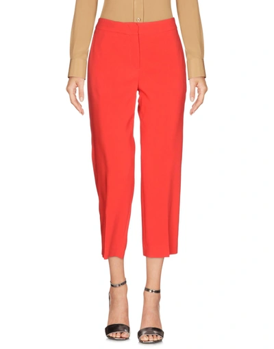 L'autre Chose Cropped Pants & Culottes In Red