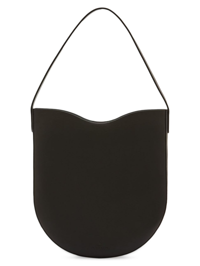 Il Bisonte Roseto Vacchetta Leather Hobo Bag In Black