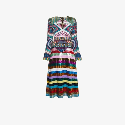 Mary Katrantzou Lark Sequin Embellished Dress In Multicolour