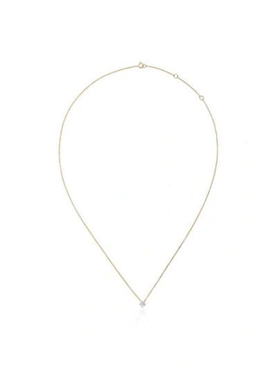 Rosa De La Cruz 18k Yellow Gold Single Diamond Necklace In Metallic