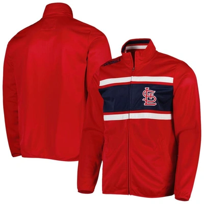 G-iii Sports By Carl Banks Red St. Louis Cardinals Off Tackle Full-zip Track Jacket