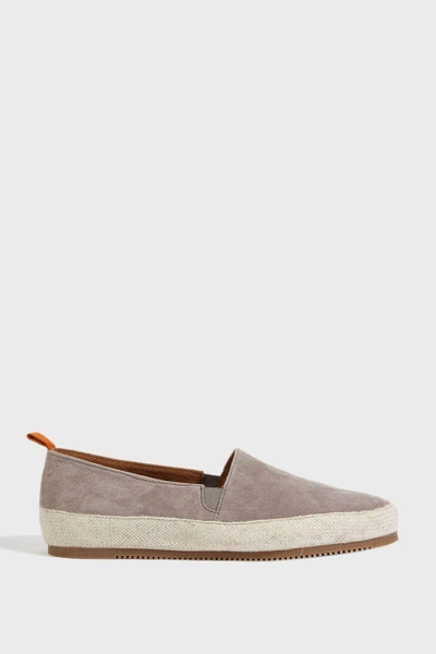 Mulo Suede Espadrilles In Grey