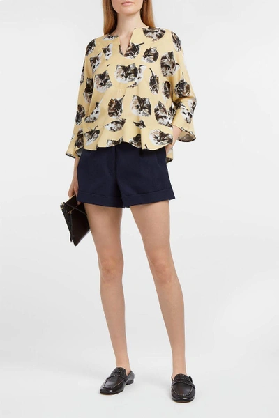 Paul & Joe Sister Ryu Cotton-twill Shorts In Navy