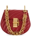 Chloé Drew Bijou Quilted Leather Shoulder Bag In Merlot