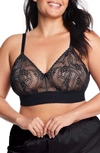 Glamorise Bramour Gramercy Luxe Lace Bralette In Black