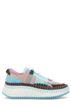 Chloé Chloe Womens Lilac Nama Runner Embroidered Suede And Recycled-mesh Trainers In Purple