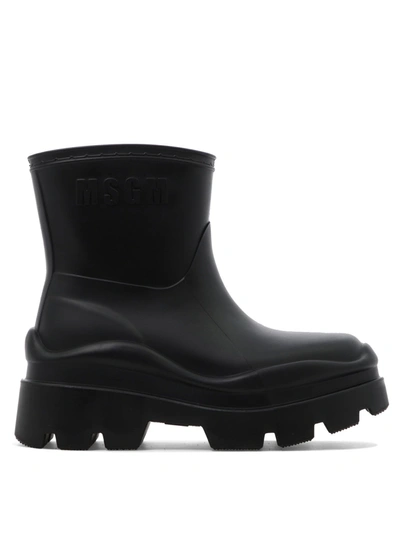 Msgm Womens Black Ankle Boots